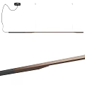Sleek Modern Pendant Light With Linear Wooden Design And LED Illumination for Dining Room