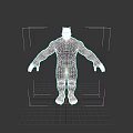 Hulk Green Skinned Superhero Character With Ripped Jeans Standing Pose