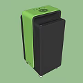 Light Green And Black Daily Use Air Purifiers With Transparent Front Panel And Wheels
