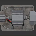 Metallic Industrial Equipment With Motor Base Heat Sink And Mechanical Structure