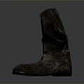Old Worn Leather Boots As Essential Household Footwear For Daily Use