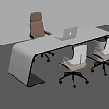General Manager Room Table and Chair Combination Office Table and Chair Combination 3d model