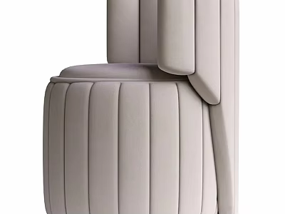Modern Accent Chair With Tufted Back Armrests And Neutral Beige Upholstered Design 3d model