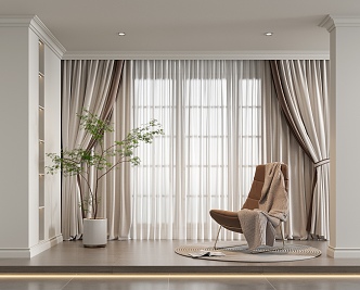 Modern Curtains 3d model