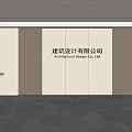 Modern Front Desk Background Wall Simple Background Wall Front Desk Reception Area Background Wall Company Front Desk Background Wall 3d model