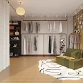 Cozy Modern Women Clothing Store Interior With Comfy Seating And Fashionable Garment