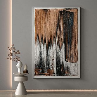 Quiet abstract painting decorative painting 3d model