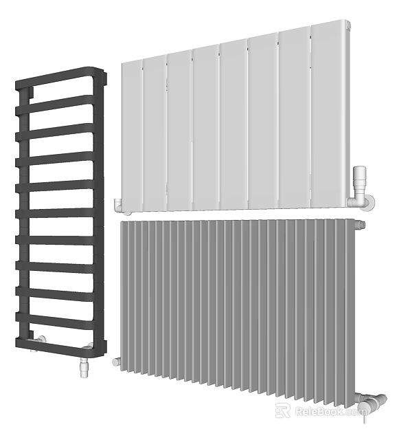 Different Types Of Modern Radiator Designs Including Towel Rail And Panel Styles 3d model 