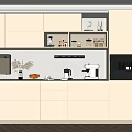 Modern Sideboard Cream Sideboard 3d model