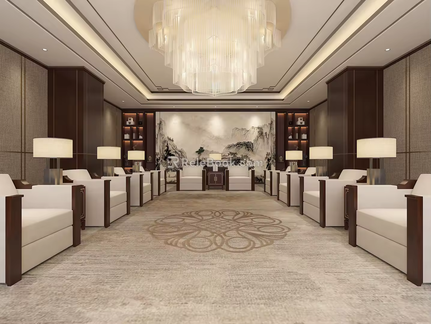 New Chinese Reception Room 3d model