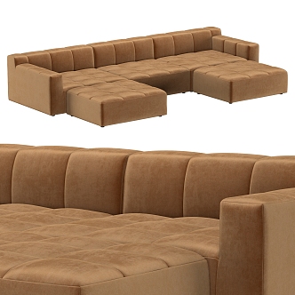 Modern Multiplayer Modular Sofa Combination 3d model