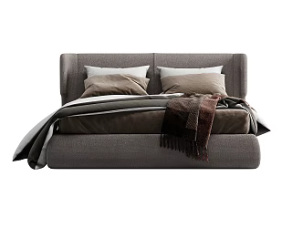 Modern Double Bed 3d model