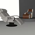 Light Gray And Brown Beige Modern Leather Massage Chairs In Contemporary Room