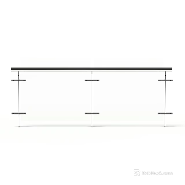 Commercial Metal Support Frame With Multiple Vertical Bars For Business Use 3d model