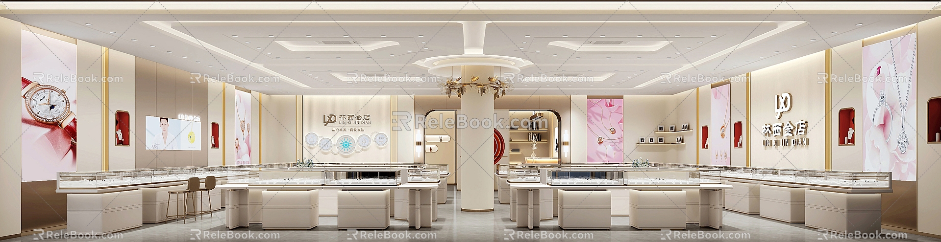 Modern Jewelry Store 3d model