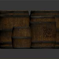 Various Sizes Wooden Barrels with Metal Hoops for Home Decor and Storage