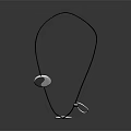 Modern Minimalist Necklace With Geometric Circular Pendants And Thin Line Design