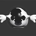 Cute Black And White Cartoon Cow Decorative Figure For Home Furniture With Yili Logo