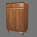 Wooden Shoe Cabinet With Drawers And Cabinet Doors For Modern Home