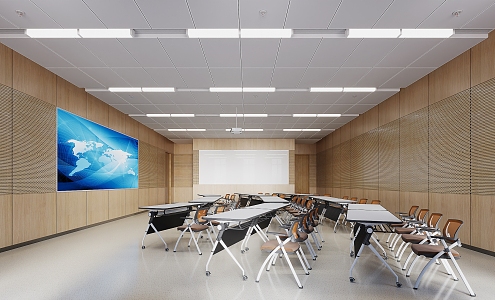 Modern Classroom School Classroom 3d model