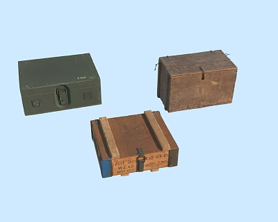 Modern Box Wooden Box 3d model