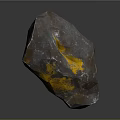 Natural Irregular Stone With Brown Gray And Yellow Veins For Decoration