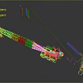 Yellow Heavy Duty Crawler Crane Lifting Steel Bars At Construction Site