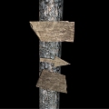 Wooden Arrow Sign 3d model