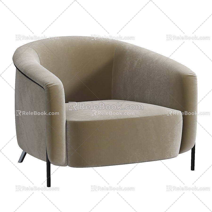 Single sofa 3d model