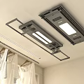 Smart Ceiling Mounted Clothes Drying Racks With Lights And Hanging Clothes Indoor