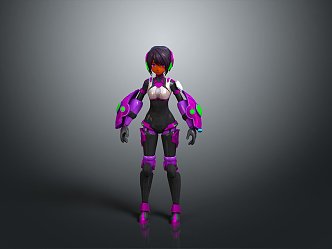 Sci-fi Beauty Cyber Beauty Sci-fi Woman Warrior Future Woman Warrior Sci-fi Lady Soldier Cyber Woman Warrior 3d model