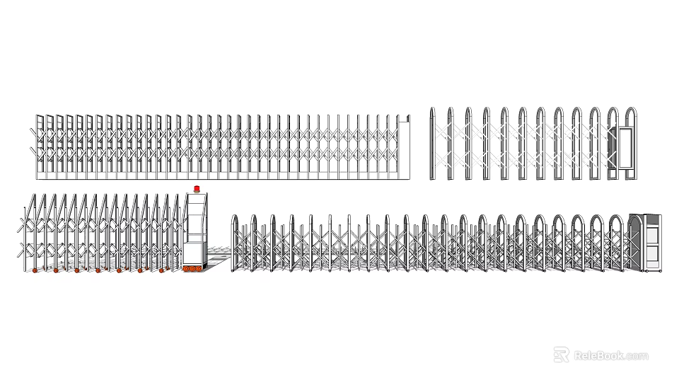 Modern Iron Gate Designs With Decorative Spikes And Durable Steel Frames For Security 3d model 