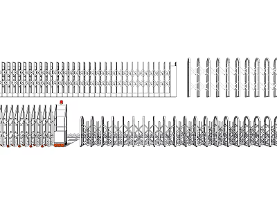 Modern Iron Gate Designs With Decorative Spikes And Durable Steel Frames For Security 3d model