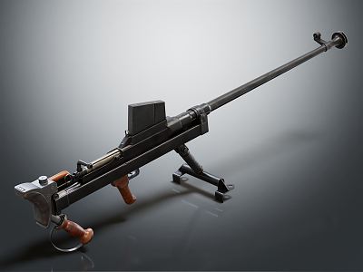 modern anti-tank gun anti-tank rifle 3d model