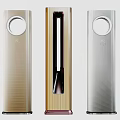 Modern Tower Air Conditioner Fan Designs In Gold Silver And Bronze Colors