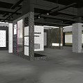 Modern Luxury Commercial Space Entrance With Marble Wall Gray Floor And Yellow Door Signage