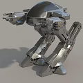 Robot attack robot intelligent machine science fiction robot mechanical warfare police future high-tech low face number low model simple model film and television level super realistic 3d model