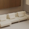 Three-seat sofa 3d model