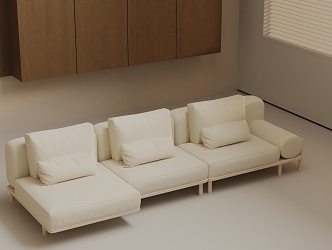 Three-seat sofa 3d model