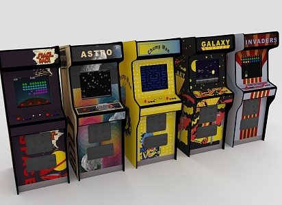 Retro game arcade 3d model