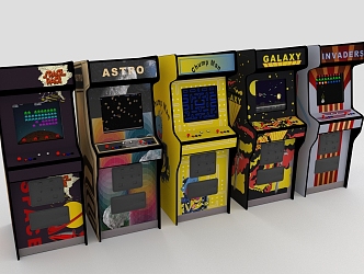 Retro game arcade 3d model