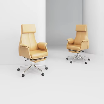 Modern Leather Chair Lunch Break Chair Office Chair Conference Chair 3d model
