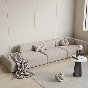 Modern three-seat sofa 3d model