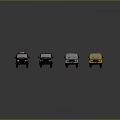 Black White Gray Yellow Cars Parked In Parking Space With White Lines