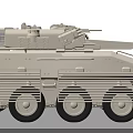 Armored Utility Vehicle With Turret Cannon Multiple Wheels And Armor Structure Design