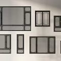 Chinese-style window new Chinese-style window casement window glass window door window bay window floor-to-ceiling window 3d model
