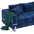 Fabric three-seat sofa 3d model