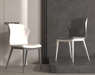 Dining Chair Single Chair Leisure Chair Negotiation Seat 3d model