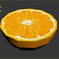 Fresh Juicy Orange Slice With Bright Yellow Flesh And Glossy Peel
