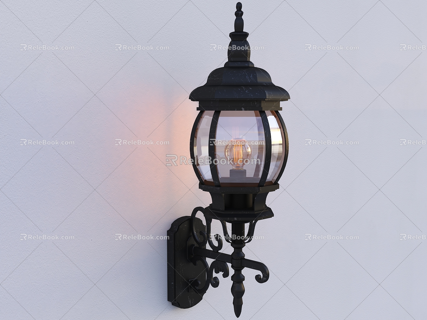 European-style wall lamp 3d model